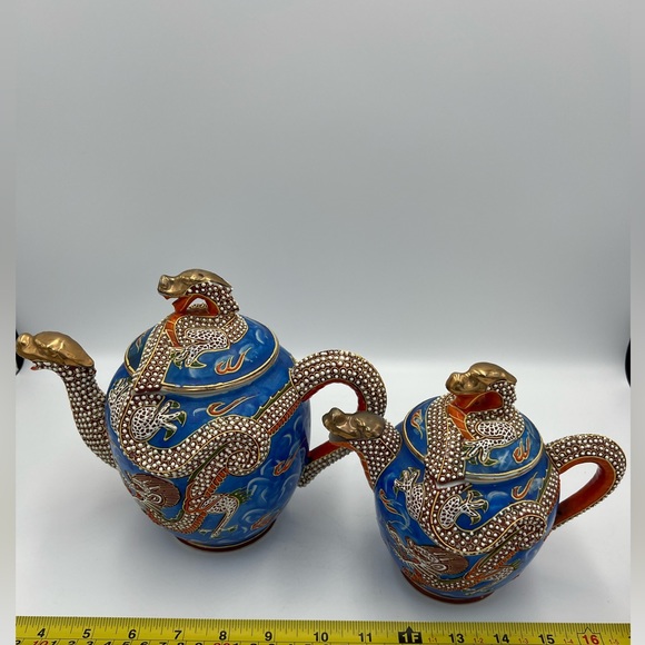 Vintage Kutani style Moriage Dragonware Teapots, Hand-Painted, Japan Your choice - Picture 5 of 9